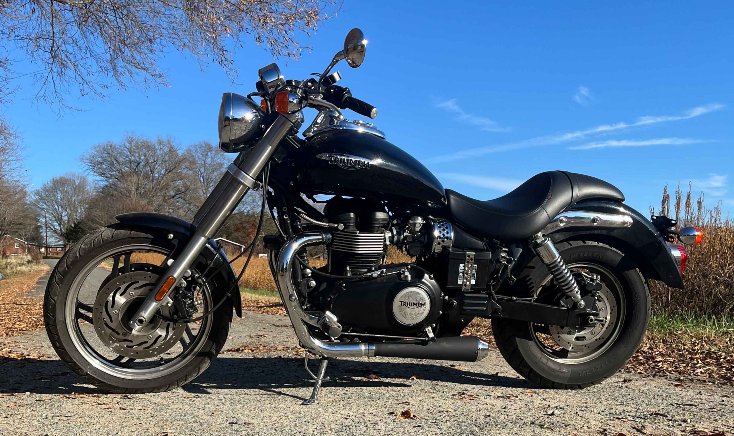 IMG_2582_web Black Triumph motorcycle serviced by Stirling's Motorcycle Services Co.